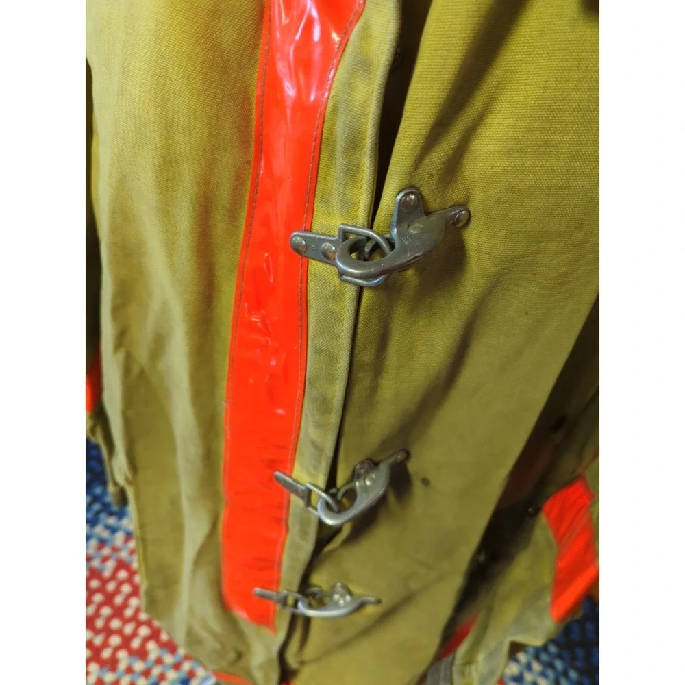 Vintage Retired Firefighter Turnout JACKET FIRE COAT USED‎ *SHELL ONLY* 48x40